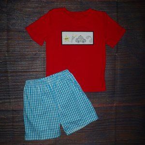 Boutique Boys Police Shorts Outfit Set